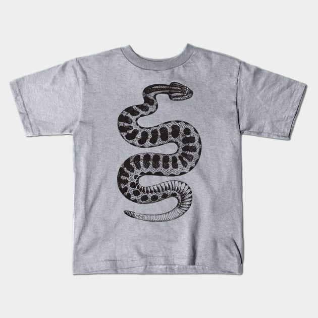 Vintage Rattlesnake Kids T-Shirt by Beltschazar